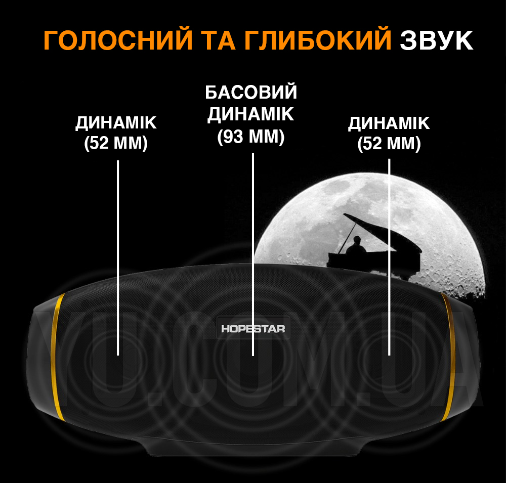 Портативна Bluetooth колонка PowerBank Hopestar H20 USB, FM Портативна Bluetooth колонка PowerBank Hopestar H20 USB, FM